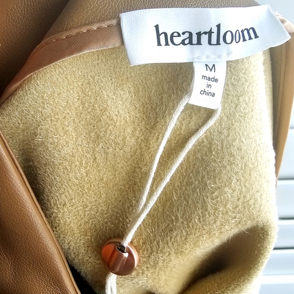 Heartloom Vegan Leather Sonja Mini Wrap Skirt Tan Brown Beige size M - Picture 5 of 9